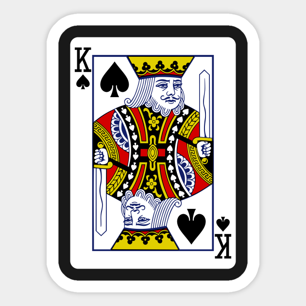 King of Spades Playing Card King Of Spades Sticker TeePublic